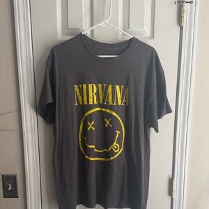 NIRVANA Black and Yellow Short Sleeve Tee